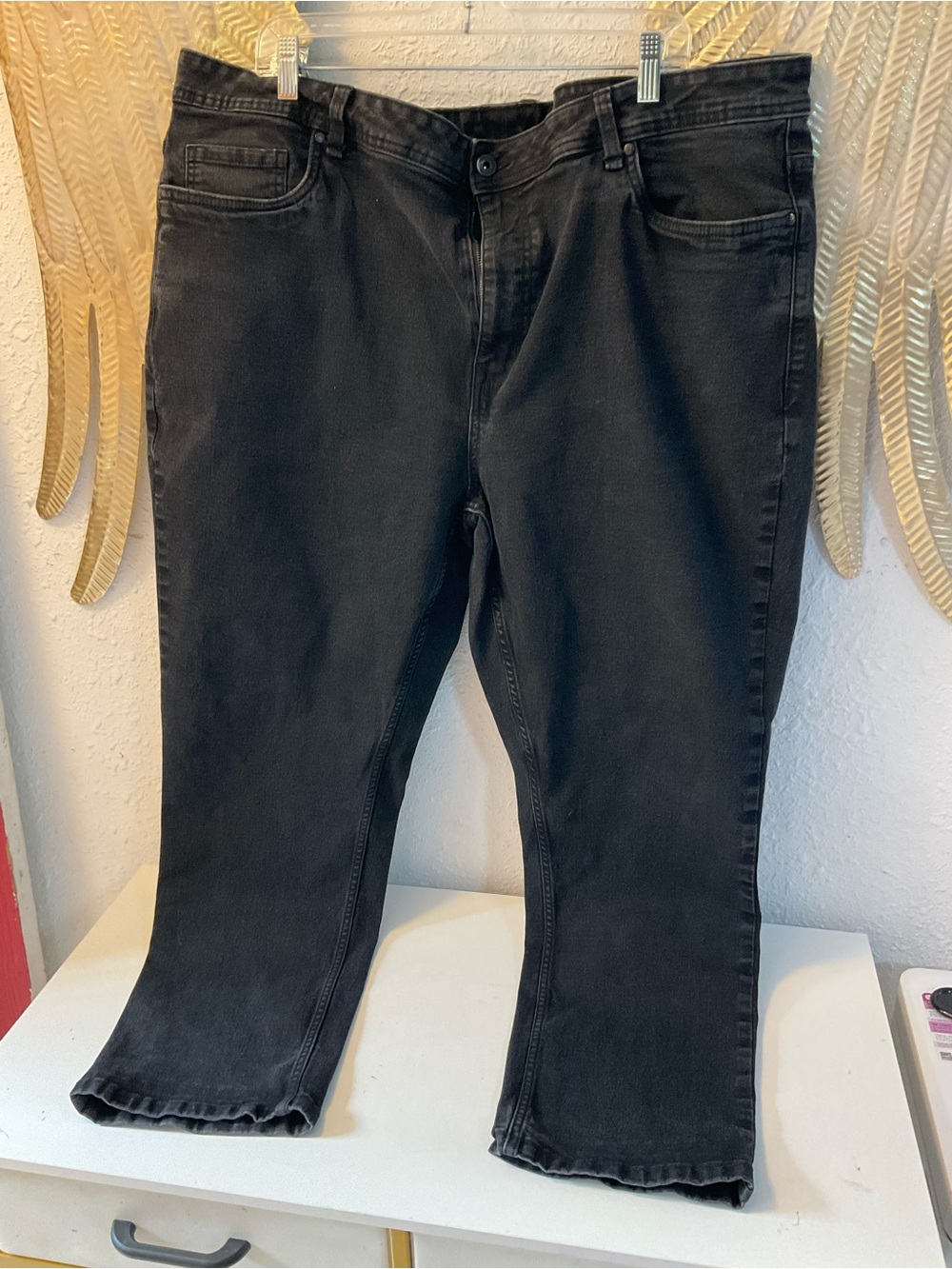 The Perfect Jean NYC Mens Black 44x30 Athletic Stretch Fade Denim‎